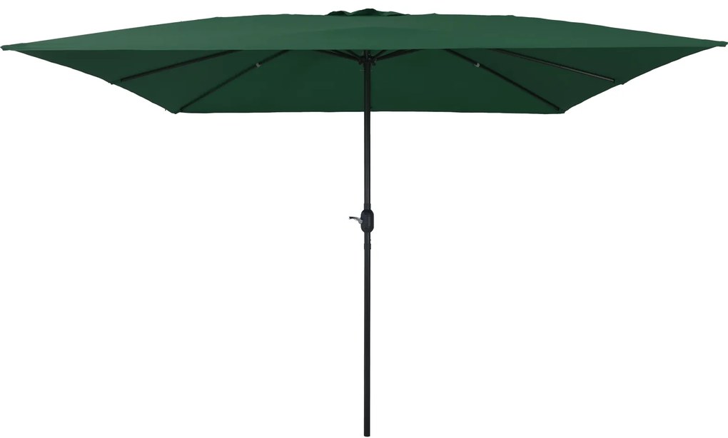 vidaXL Τετράγωνη Ομπρέλα Κηπευτικής 295 x 295 cm Πράσινη
