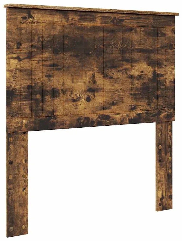 vidaXL Κεφαλάρι με κεφαλάρι Καπνιστό Δρύς 90 cm Επεξεργασμένο ξύλο