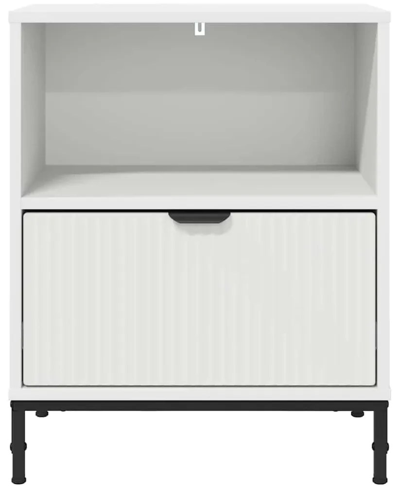 vidaXL Κομοδίνα 2 pcs Λευκό 49 x 36 x 61 εκ Επεξεργασμένο ξύλο