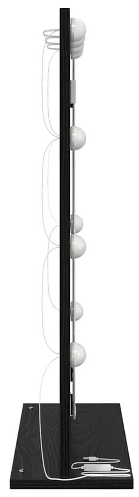 vidaXL Καθρέφτης τουαλέτας Ορθογώνιος Μαύρη Οξυά 70 x 50 x 18 εκ.