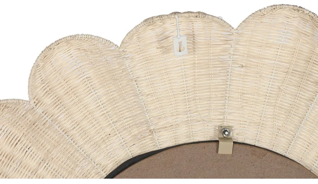 Τοίχο καθρέφτη Home ESPRIT Φυσικό Boho 91 x 6 x 91 cm