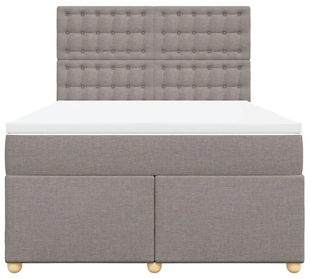 ΚΡΕΒΑΤΙ BOXSPRING ΜΕ ΣΤΡΩΜΑ TAUPE 160X200 ΕΚ. ΥΦΑΣΜΑΤΙΝΟ 3291349