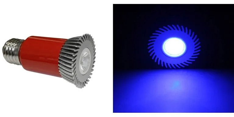 Adeleq Λάμπα Led Ισχύος Ε27 3W 230V 1 Led Εναλλάξιμο Φακό 30° Μπλε 13-270334