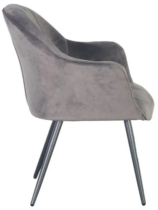 Πολυθρόνα Τραπεζαρίας C-985 Fylliana Γκρί 65x65x83εκ. 2αδα 65x65x83 εκ.