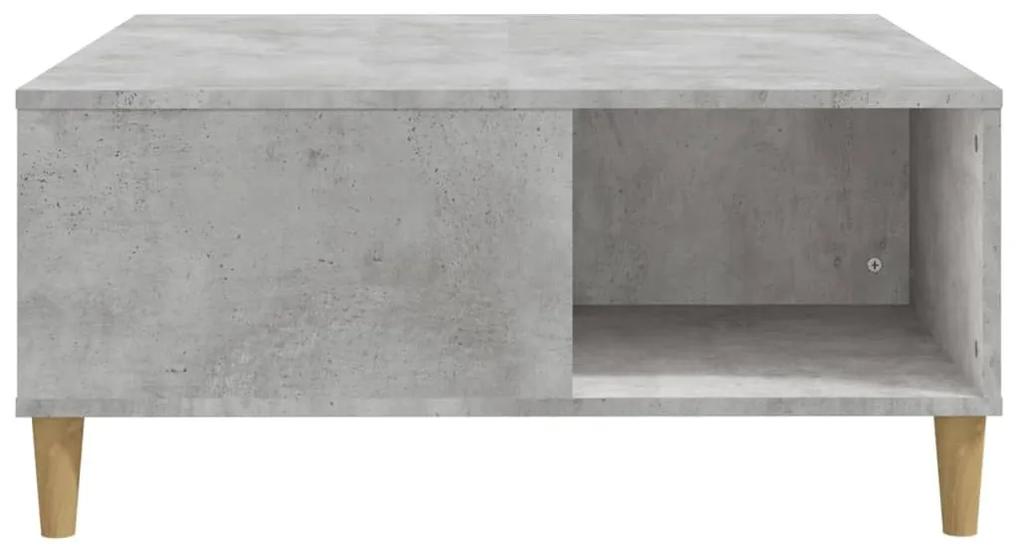Τραπεζάκι Σαλονιού Γκρι Σκυροδ. 80x80x36,5 εκ. Επεξεργ. Ξύλο - Γκρι