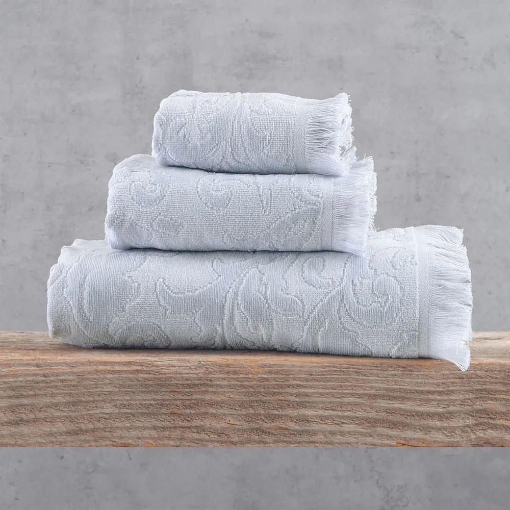 Πετσέτα Sienna Light Grey Ρυθμός Σώματος 70x140cm 100% Βαμβάκι