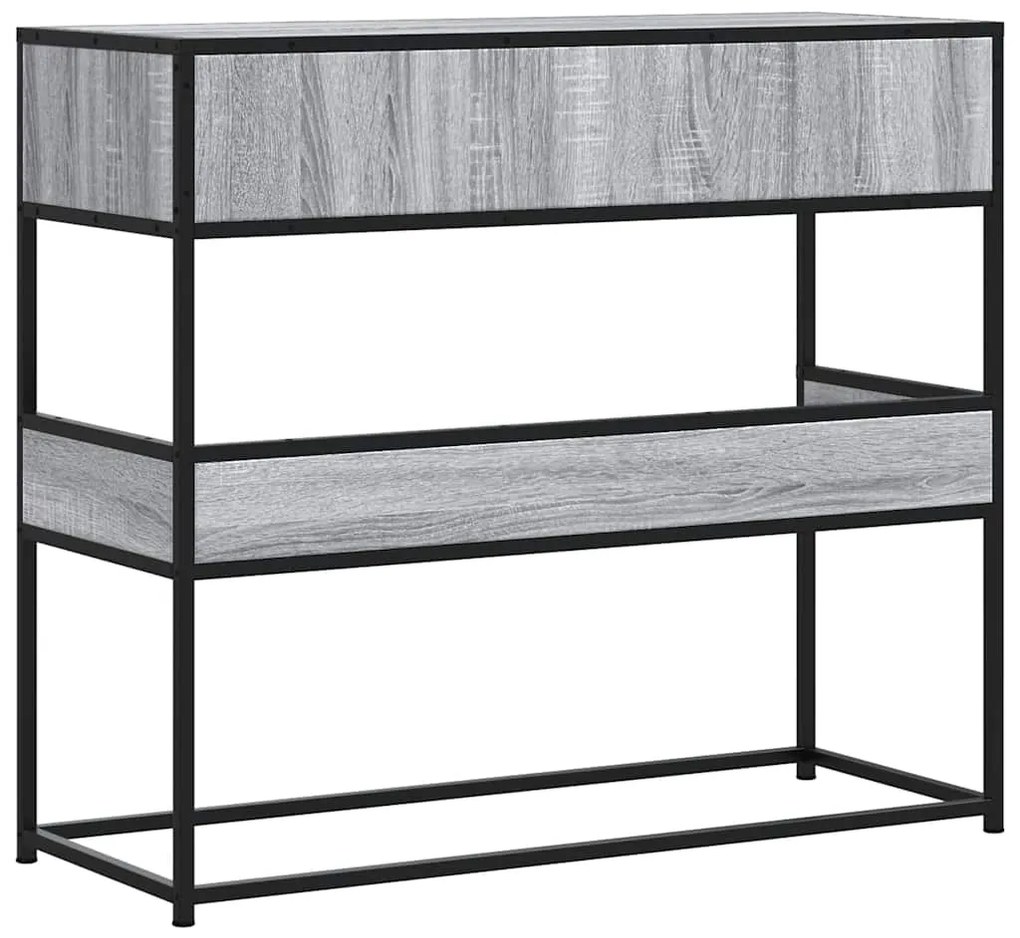 vidaXL Τραπέζι κονσόλας Γκρίζο Σονόμα 90x35x80 cm Ξύλινη κατασκευή