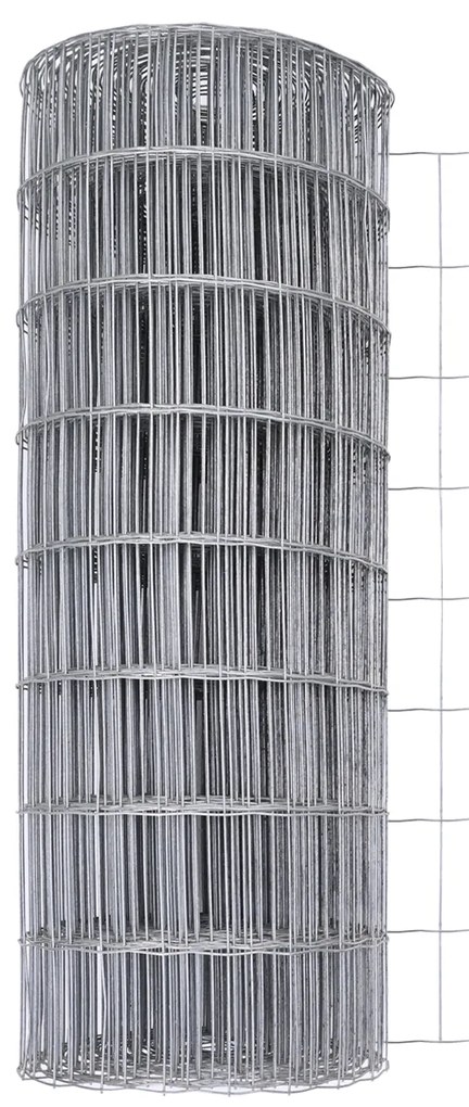 vidaXL Euro Fence με 13 Στερέωσεις Σφήνας 1x25 μ Γαλβανισμένος Χάλυβας