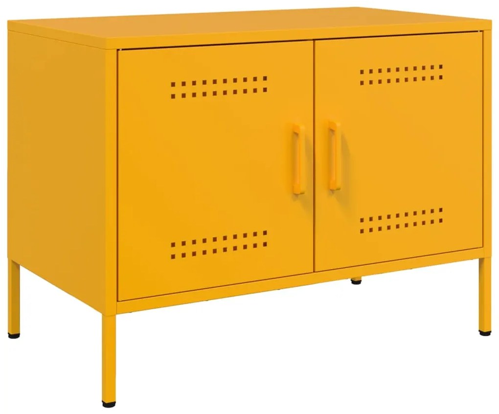 vidaXL Έπιπλο Τηλεόρασης Μουσταρδί Κίτρινο 68x39x50,5 εκ. από Ατσάλι