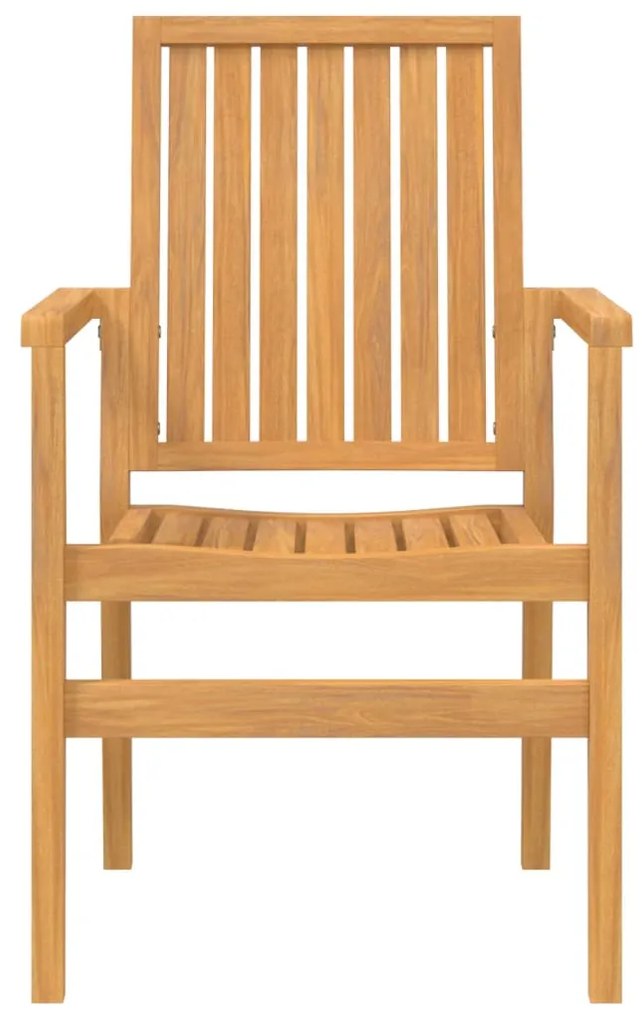 vidaXL Καρέκλες Κήπου Στοιβαζόμενες 6 τεμ. 56,5x57,5x91 εκ. Μασίφ Teak