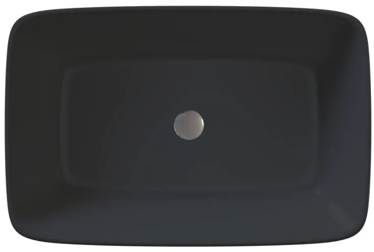 Sanitec Atlas 281 Νιπτήρας Συνθετικός Επικαθήμενος 56,5x39,5x12cm Anthracit