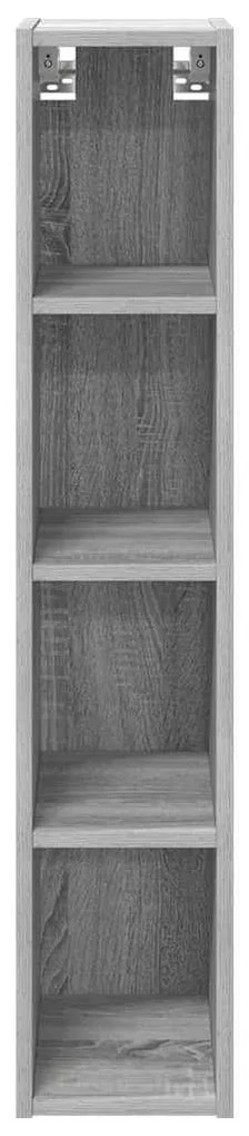 vidaXL Κρεμαστό ντουλάπι Riga Γκρίζο Σονομα 20 x 29,5 x 100 εκ.