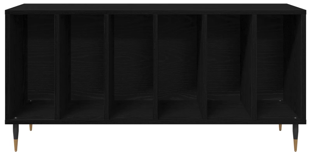 vidaXL Ντουλάπα Δίσκων Μαύρο Δρυς 100x38x48 εκ Επεξεργασμένο Ξύλο