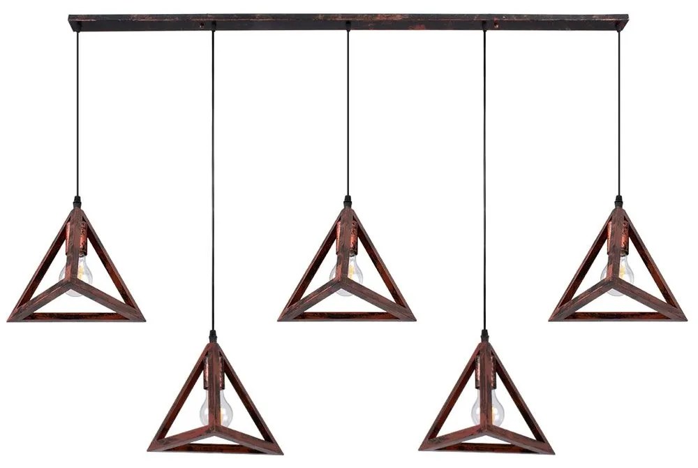 Φωτιστικό Οροφής Triangle 00609 E27 170x22x130cm Bronze GloboStar