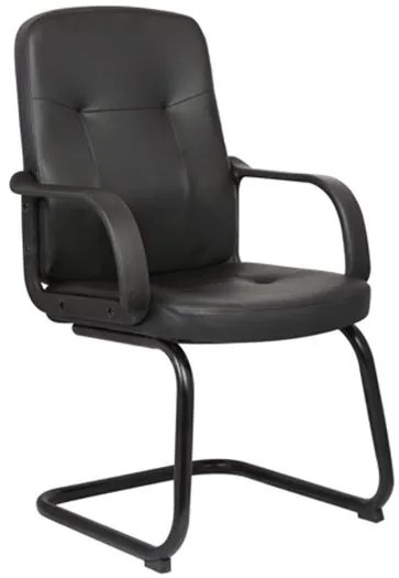WOODWELL ΕΟ533BF1300V Πολυθρόνα Γραφείου Επισκέπτη, Pu Μαύρο 57x59x95cm ΕΟ533