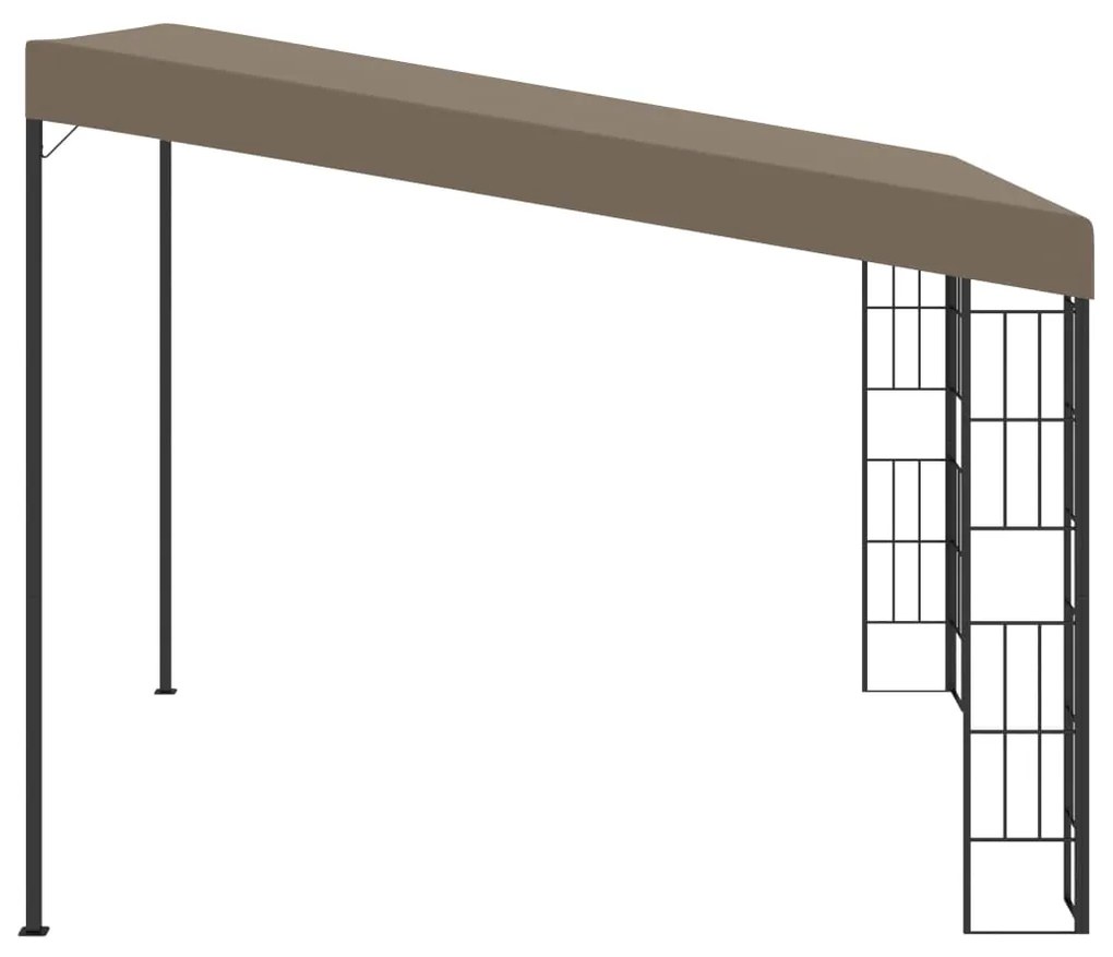 vidaXL Κιόσκι Επιτοίχιο Taupe 3 x 3 μ. Υφασμάτινο