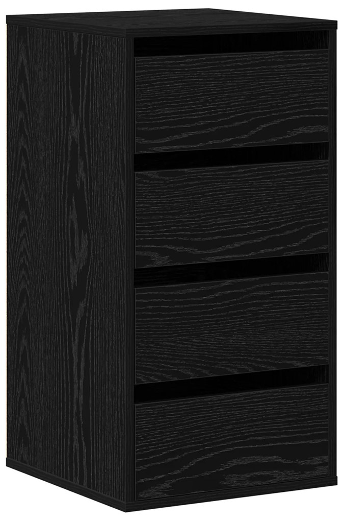 vidaXL Κουτί με Συρτάρια με συρτάρι Μαύρη δρυς 40 x 41 x 76 εκ.