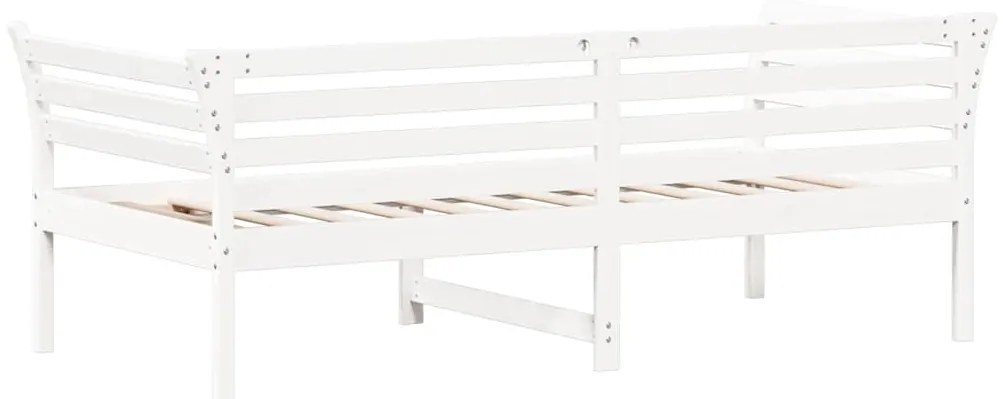 vidaXL Κρεβάτι ημέρας χωρίς στρώμα Λευκό 75x190 cm Στερεό ξύλο πεύκο