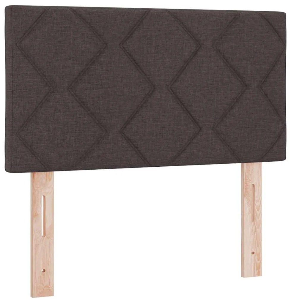 vidaXL Κρεβάτι box spring με στρώμα με στρώμα Σκούρο καφέ Σκούρο καφέ