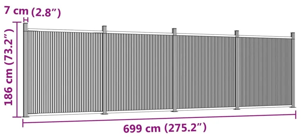 ΠΑΝΕΛ ΠΕΡΙΦΡΑΞΗΣ ΚΑΦΕ 699 X 186 ΕΚ. ΑΠΟ WPC 3282801