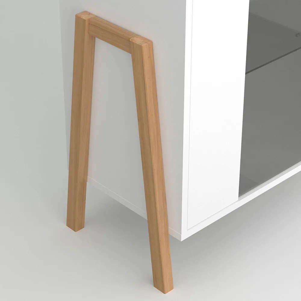Βιτρίνα Belle Λευκό 102.5x41x152.5cm - TO-BELLE1W2DWHITE - TO-BELLE1W2DWHITE