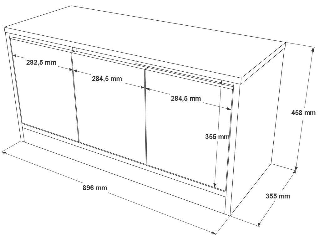 Έπιπλο Εισόδου ArteLibre CROFTON Λευκό Μοριοσανίδα 89.6x35.5x45.8cm