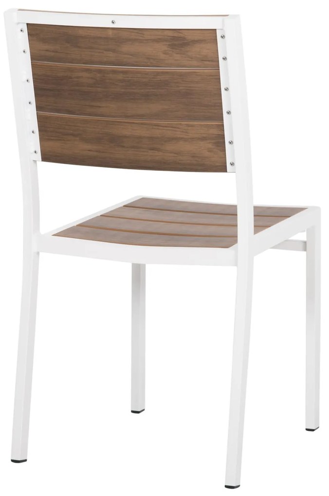 Καρέκλα SAGA C6063.01 Αλουμινίου Λευκή με Polywood 46x52x86Υεκ. 46x52x86 εκ.