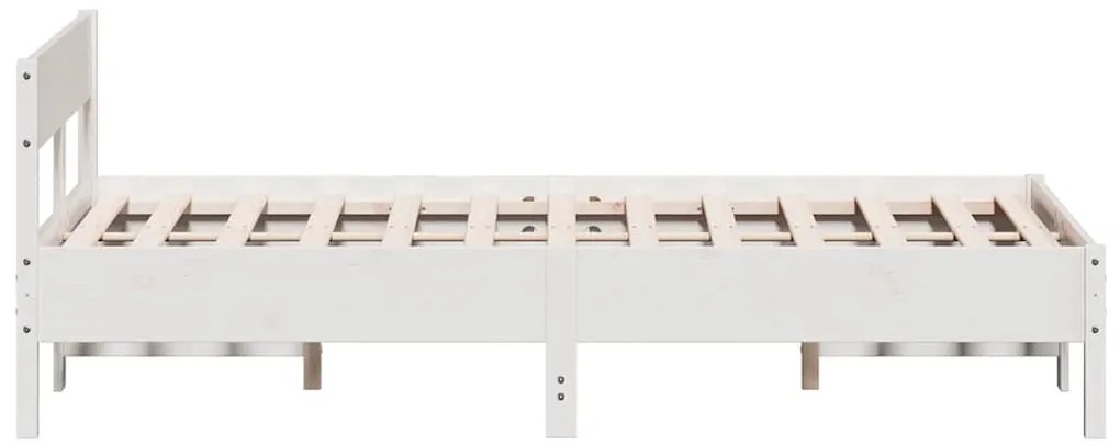 vidaXL Σκελετός Κρεβ. Χωρίς Στρώμα Λευκό 120x200 εκ Μασίφ Πεύκο