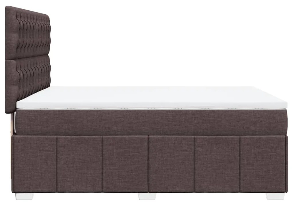 ΚΡΕΒΑΤΙ BOXSPRING ΜΕ ΣΤΡΩΜΑ ΣΚΟΥΡΟ ΚΑΦΕ 140X190 ΕΚ. ΥΦΑΣΜΑΤΙΝΟ 3293973