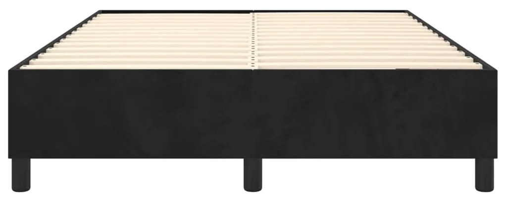 vidaXL Σκελετός Κρεβατιού με Ελατήρια Μαύρο 140x200 εκ. Βελούδινο