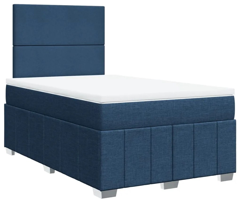 ΚΡΕΒΑΤΙ BOXSPRING ΜΕ ΣΤΡΩΜΑ ΜΠΛΕ 120X200 ΕΚ. ΥΦΑΣΜΑΤΙΝΟ 3291634