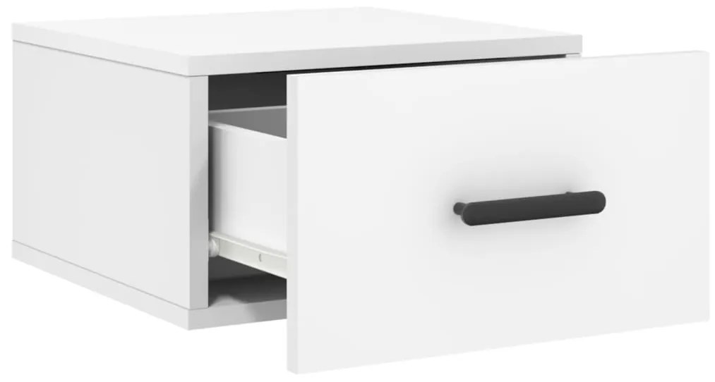 vidaXL Κομοδίνα Επιτοίχια 2 τεμ. Λευκά 35x35x20 εκ.