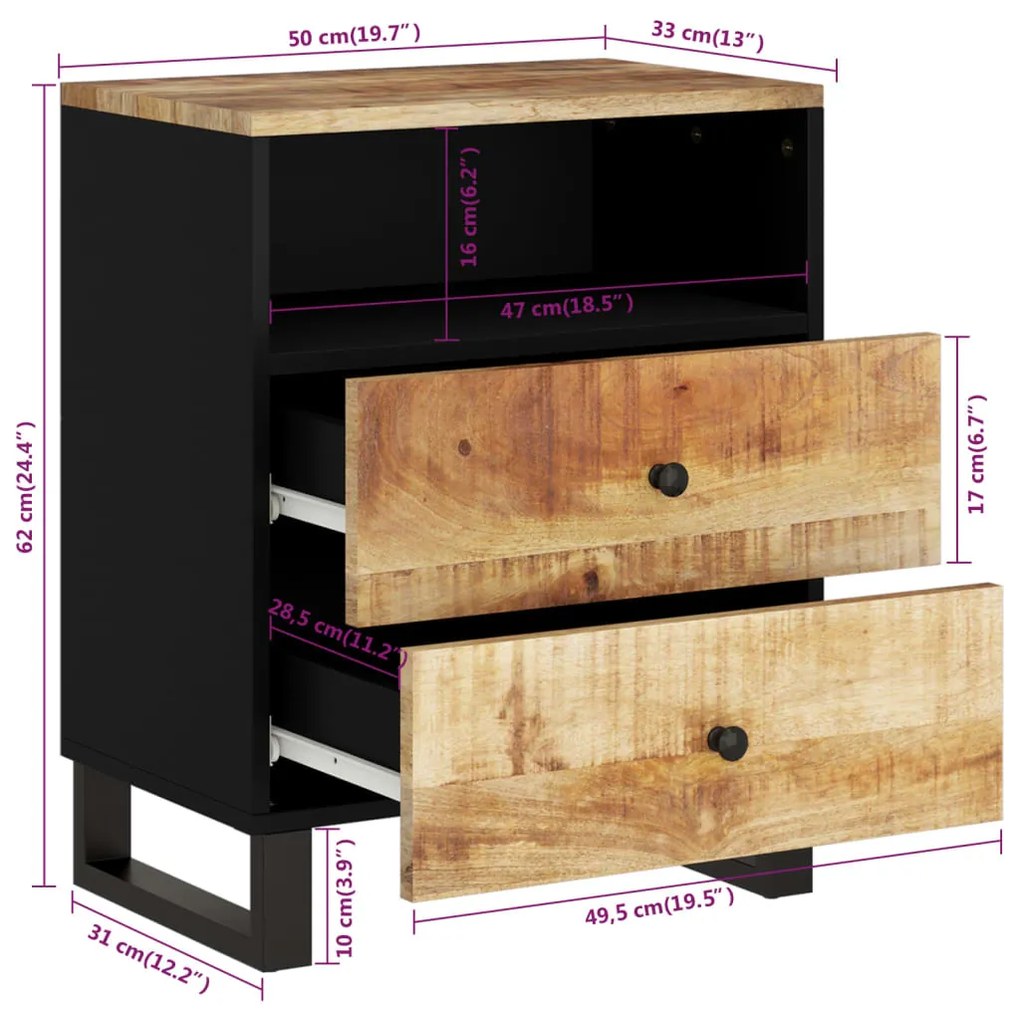 ΚΟΜΟΔΙΝΟ 50X33X62 ΕΚ. ΜΑΣΙΦ ΞΥΛΟ ΜΑΝΓΚΟ &amp; ΕΠΕΞΕΡΓΑΣΜΕΝΟ ΞΥΛΟ 350664