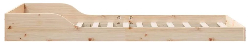 vidaXL Σκελετός Κρεβατιού Καφέ 80 x 200 cm Μασίφ ξύλο πεύκου