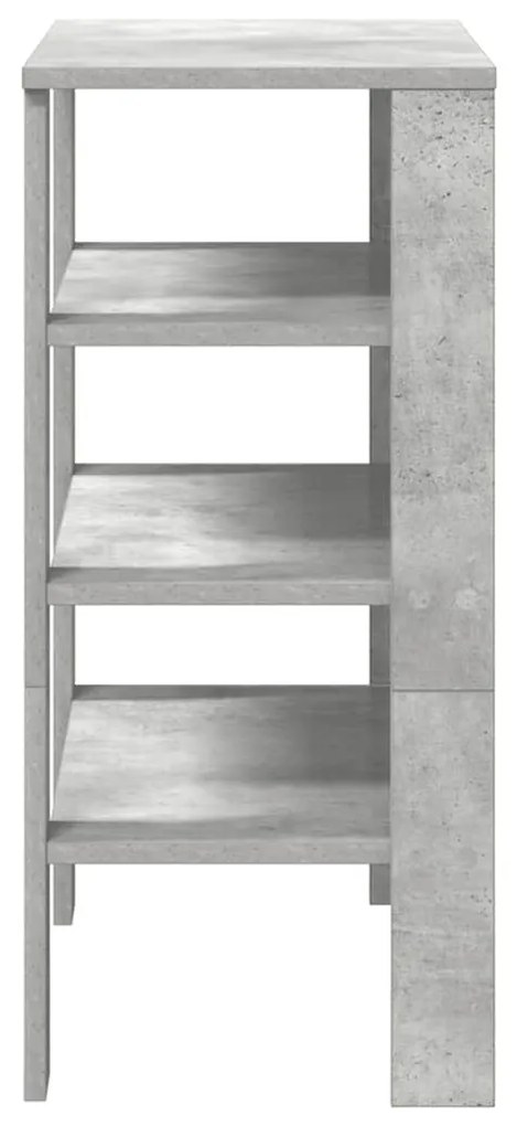 Ράφι παπουτσιών Γκρι μπετόν 61x32x70 cm Κατασκευασμένο ξύλο - Γκρι