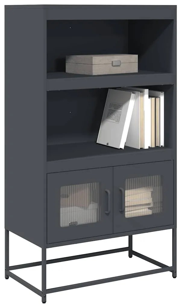 vidaXL Highboard Ανθρακί 68x39x123 cm Χάλυβας