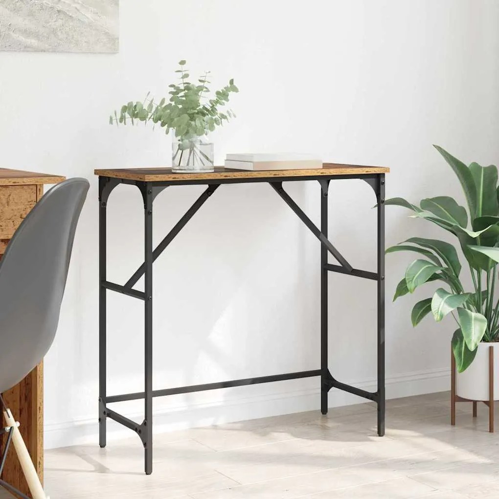 Τραπέζι κονσόλας Παλιό ξύλο 75 x 32 x 75 εκ. Επεξεργασμένο ξύλο