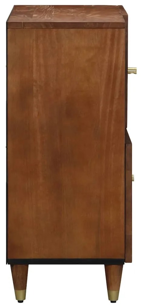 vidaXL Γραφείο με ράφι Καφέ 80 x 33.5 x 75 εκ Μασίφ ξύλο μάνγκο