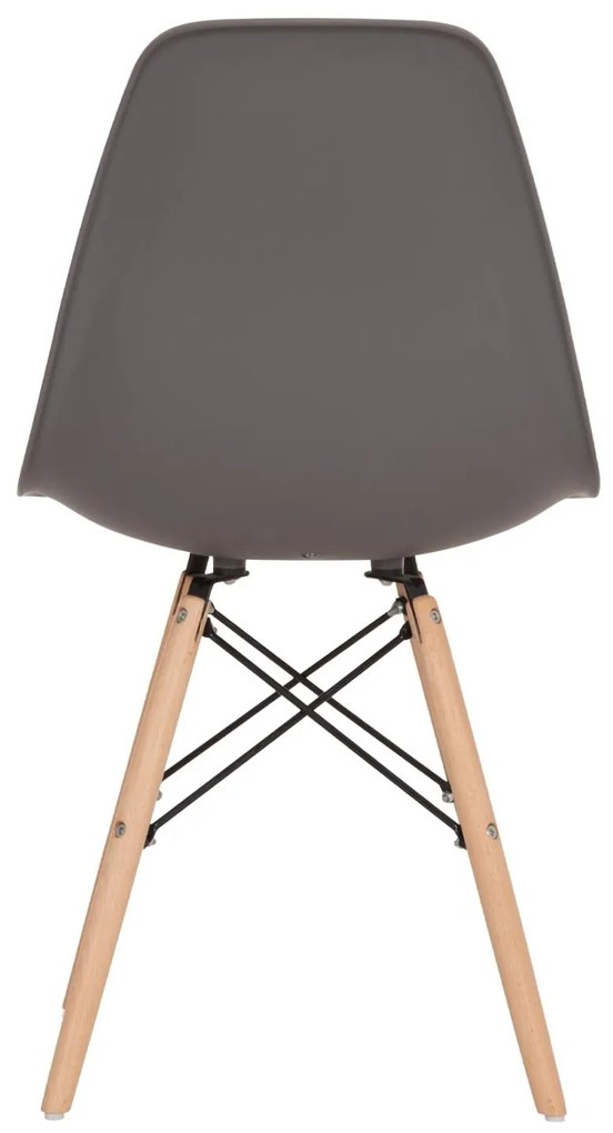 Καρέκλα C8460.10 με Ξύλινα πόδια και Twist PP Γκρί 46x50x82εκ. 4αδα 46x50x82 εκ.