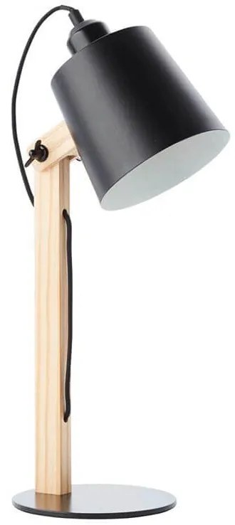 Επιτραπέζιο φωτιστικό Pakoworld PWL-1140 (099-000129) με λαμπτήρα Ε27 και διαστάσεις Φ14 x 20 x 40 cm - Μαύρο