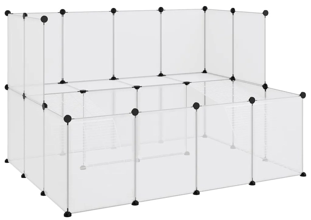 vidaXL Κλουβί Μικρών Ζώων Διαφανές 143x107x93 εκ Πολυπροπυλένιο&amp;Ατσάλι