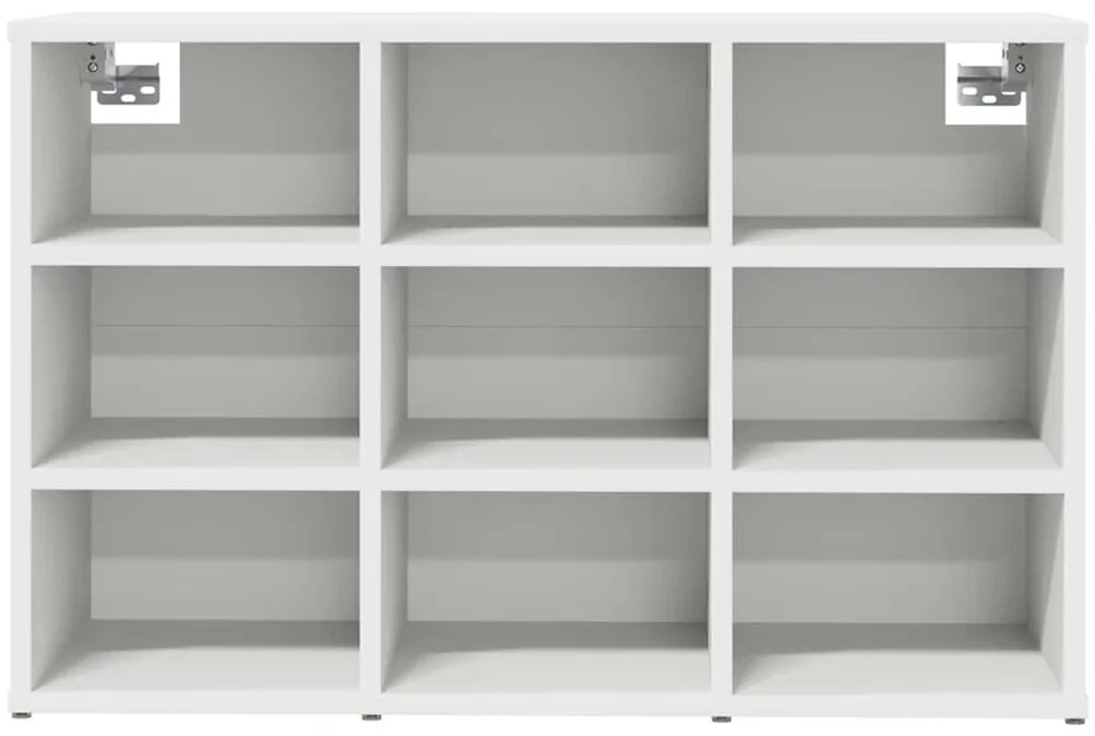 vidaXL Ντουλάπα Παπουτσιών Λευκό 77,5 x 30 x 51 εκ. Επεξεργασμένο ξύλο