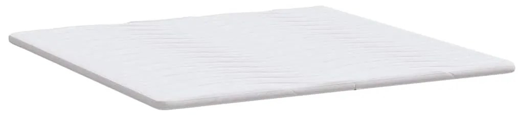 vidaXL Στρώμα επικάλυψης Λευκό 140 x 200 x 5.5 εκ Υφασμα Πλεκτό