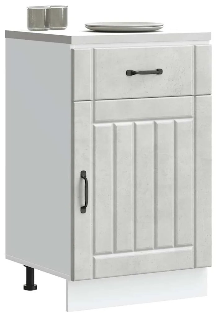 ντουλάπι βάσης κουζίνας Lucca Μπετόν Γκρι κατασκευασμένο ξύλο