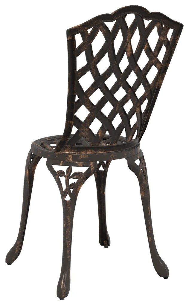 vidaXL Καρέκλα Κήπου 2 pcs Μπρονζέ 55 x 56.5 x 91εκ Αλουμίνιο