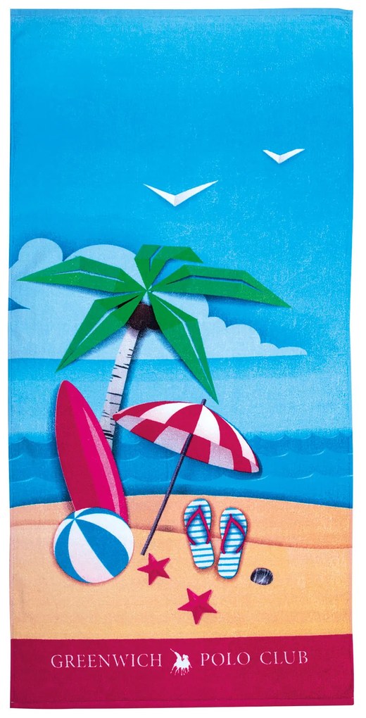Πετσέτα Θαλάσσης Βαμβακερή 70x140εκ. Beach Towel 3719 Greenwich Polo Club Junior
