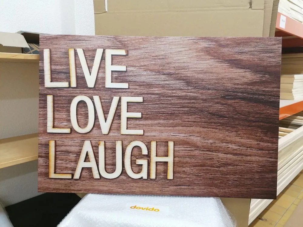 Εικόνα με λέξεις - Live Love Laugh - 120x80