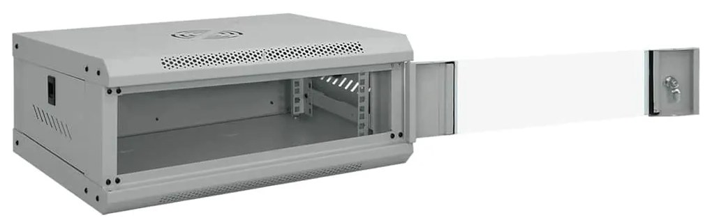 vidaXL Ντουλάπα δικτύου με αποθήκευση Γκρι 53 x 35 x 21 εκ Ατσάλι