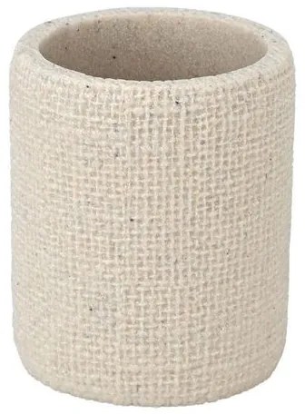 Estia Ποτηράκι Μπάνιου Jute 7.5x7.5x9cm Ρητίνης Μπεζ 02-25830