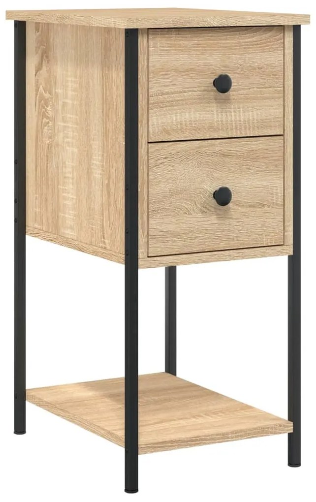 vidaXL Κομοδίνα 2 Τεμ. Sonoma Δρυς 32x42x70 εκ. από Επεξεργασμένο Ξύλο